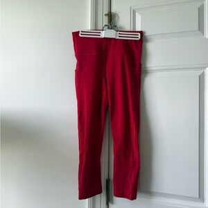 Lululemon Good Condition Red Leggings